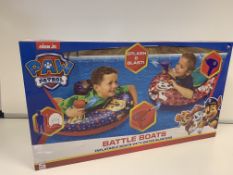 16 X BRAND NEW BOXED PAW PATROL SPLASH AND BLAST BATTLE BOATS IN 4 BOXES
