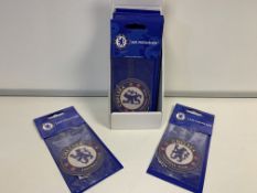 150 X CHELSEA FC CAR AIR FRESHENERS IN 6 BOXES