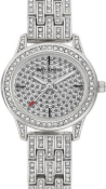 JUICY COUTURE SILVER COLOURED LADIES WRIST WATCH WITH WHITE COLOURED STONES RRP £195.00