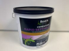 15 X 10KG BOSTIK CEMENTONE RAPID SETTING CEMENT. FOR INSTALLATION, REPAIR & MAINTAINANCE. SETS IN 20