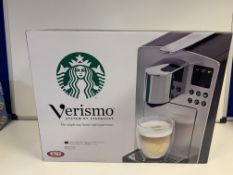 BRAND NEW RETAIL BOXED VERISMO SYSTEMS BY STARBUCKS SILVER COFFEE MACHINE 3.5LTR