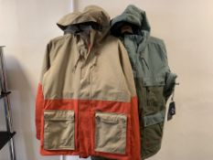 2 X BRAND NEW BILLABONG COATS IE CRAFTMAN, FIFTY FIFTY IN SIZES MEDIUM AND SMALL TOTAL RRP ££365.00