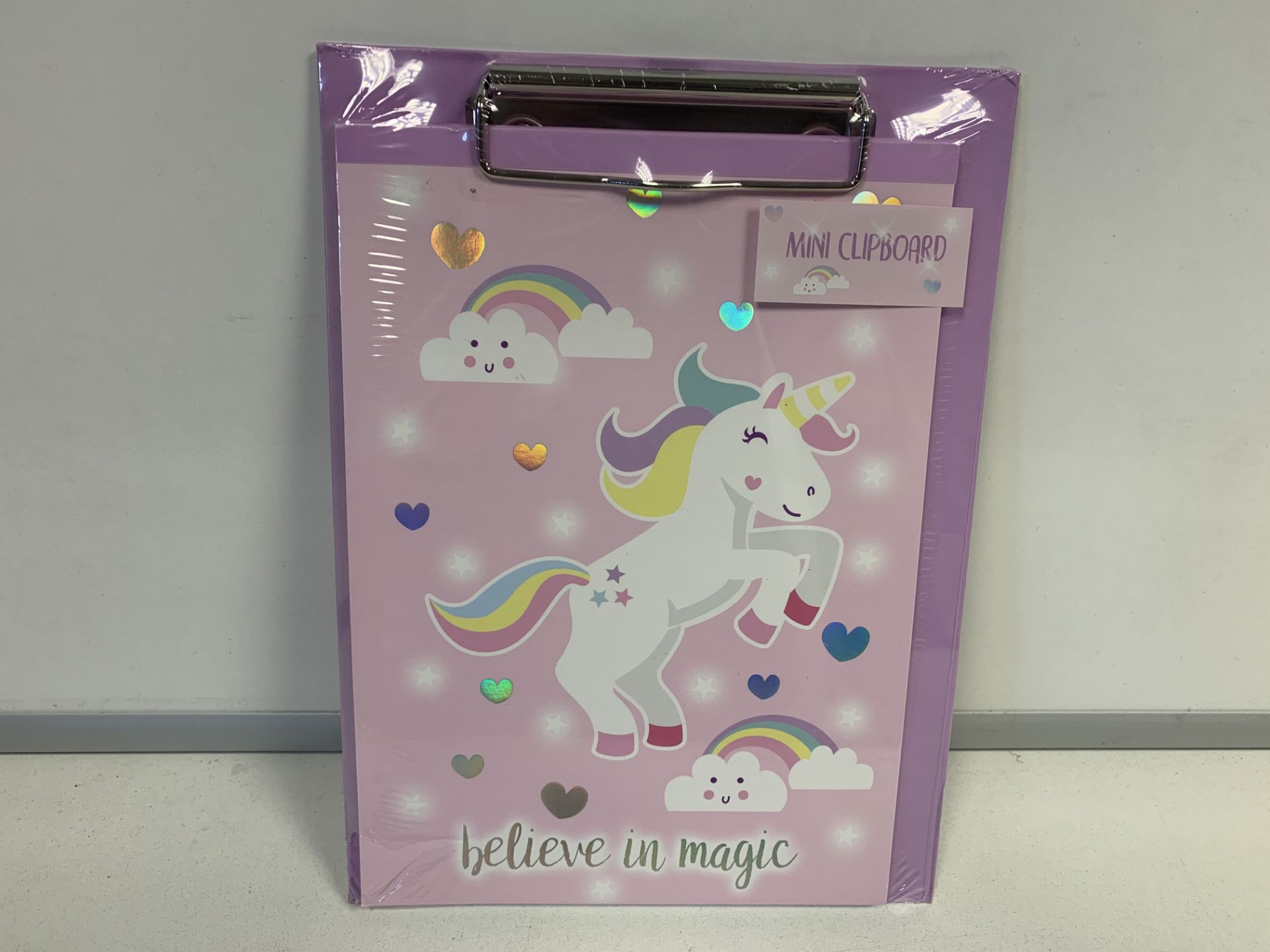 (NO VAT) 24 X BRAND NEW UNICORN NOTEBOOK AND CLIPBOARD SETS