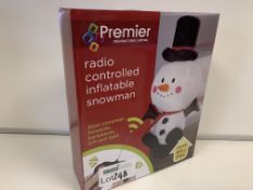 (NO VAT) 6 X BRAND NEW INFLATABLE REMOTE CONTROL SNOWMEN OVER 60CM TALL