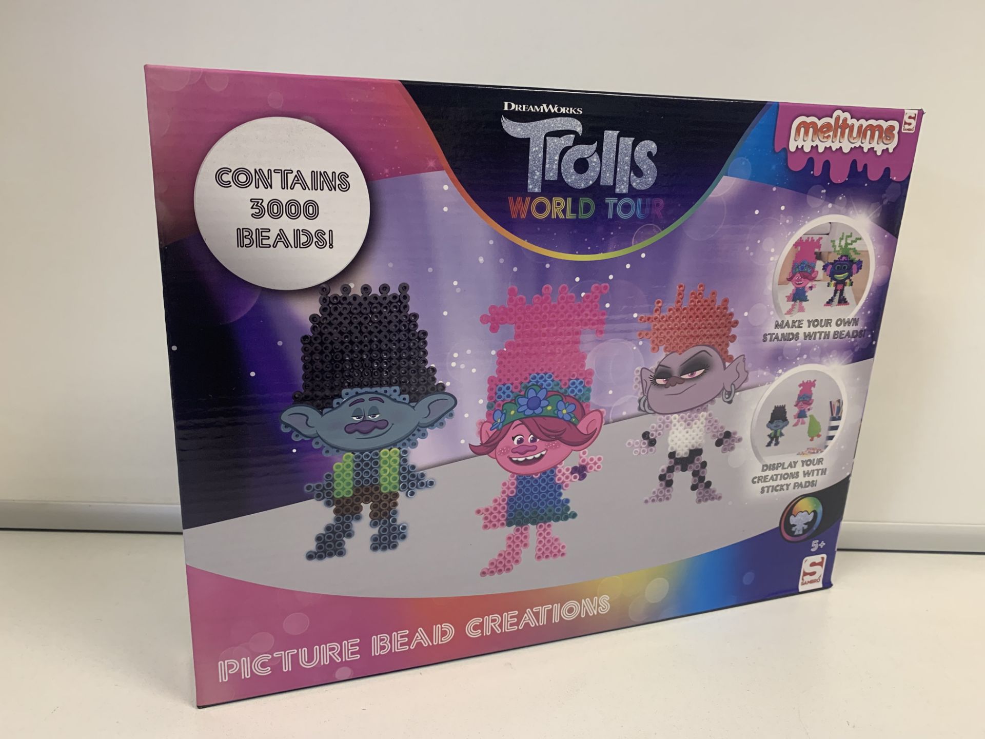 24 X BRAND NEW BOXED TROLLS MELTUMS PICTURE BEAD CREATIONS 3000 BEAD SETS IN 2 BOXES