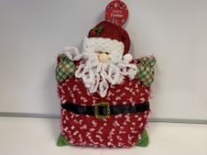 (NO VAT) 24 X BRAND NEW BOXED SANTA CUSHIONS