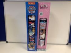 (NO VAT) 12 X BRAND NEW LOL SURPRISE AND PAW PATROL GIANT CRACKERS IN 1 BOX