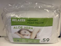 2 X BRAND NEW ALOE VERA RELAXER MEMORY FOAM PILLOW RRP £59.99 EACH PILLOW