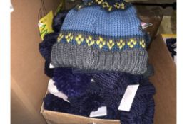 50 X BRAND NEW MOTHERCARE CHILDRENS WOOLEY HATS IN 1 BOX