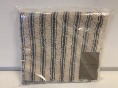 11 X BRAND NEW EMILY BOND TICKING STRIPE GREY COLOURED HAND TOWELS SIZE 50 X 90 CM