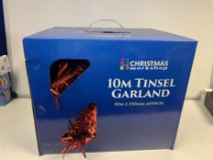 7 X BOXES OF CHRISTMAS WORKSHOP 10M TINSEL GARLAND