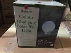 12 X BRAND NEW DOBBIES COLOUR CHANGING SOLAR BALL LIGHT IN 2 BOXES