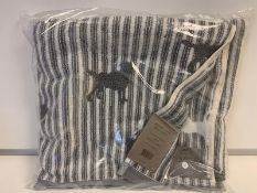 9 X BRAND NEW EMILY BOND LABRADOR STRIPE GREY COLOURED BATH TOWELS SIZE 70 X 125 CM AND 5 X EMILY