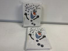 240 X DISNEY FROZEN OLAF NOTEBOOKS IN 5 BOXES