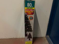 (NO VAT) 4 X BRAND NEW 80CM FIBRE OPTIC COLOUR CHANGING SNOWFLAKE CHRISTMAS TREES