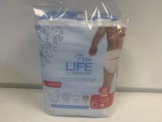 32 X BRAND NEW PACKS OF 18 FREE LIFE BY BEBE CASH NAPPY PANTS SIZE LARGE IN 4 BOXES