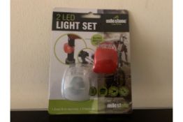 60 X SETS OF 2 MILESTONE CYCLING LED LIGHTS IN 1 BOX