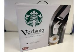 RETAIL BOXED VERISMO SYSTEMS BY STARBUCKS SILVER COFFEE MACHINE 1LTR