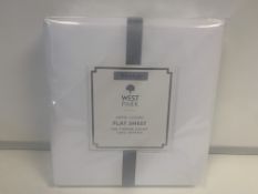 24 X BRAND NEW BOXED WEST PARK HOTEL LUXURY 200 THREAD COUNT 100% COTTON FLAT SHEETS IN 1 BOX