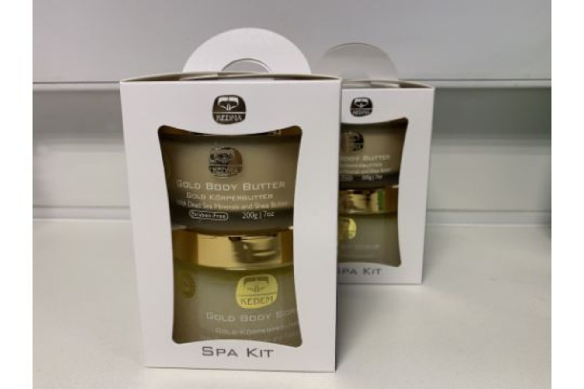 2 X BRAND NEW KEDMA SPA KITS WITH GOLD BODY BUTTER AND GOLD BODY SCRUB