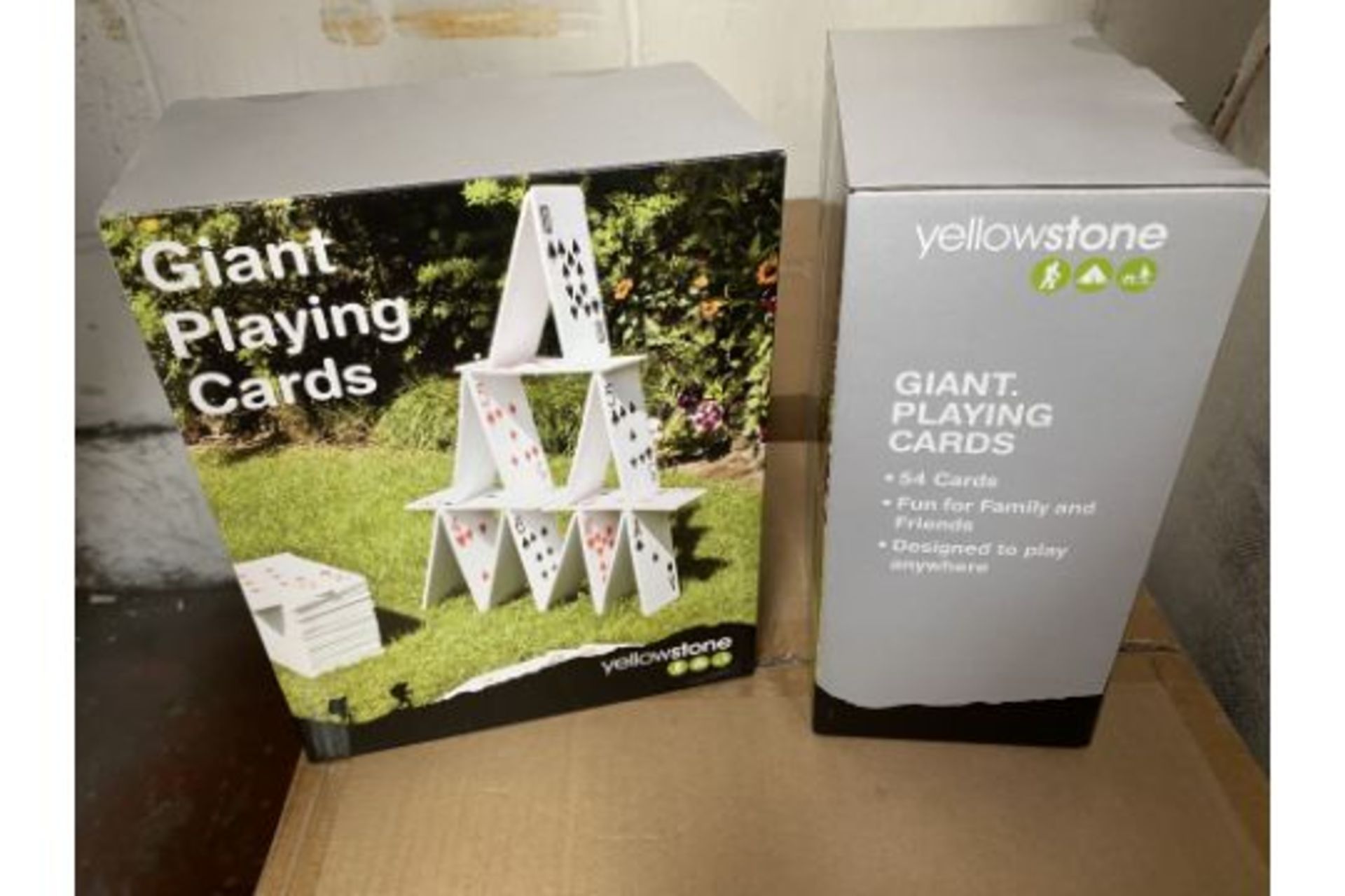 24 X YELLOW STONE GIANT PLAYING CARDS IN 2 BOXES