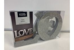 20 X BRAND NEW LOVE LETTERS HOME FURNISHINGS SIGNS