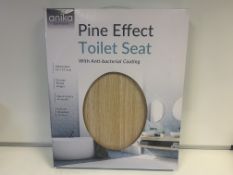 3 X ANIKA PINE EFFECT TOILET SEATS