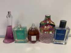 5 X VARIOUS BOTTLES OF PERFUME 50-100% FULL