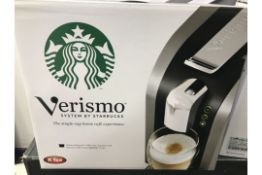 BRAND NEW RETAIL BOXED VERISMO SYSTEMS BY STARBUCKS SILVER COFFEE MACHINE 3.5LTR