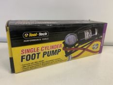 5 X TOOL TECH SINGLE CYLINDER FOOT PUMPS