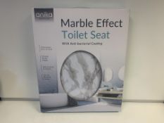 3 X ANIKA BATHROOM MARBLE EFFECT TOILET SEATS