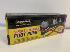 5 X TOOL TECH SINGLE CYLINDER FOOT PUMPS