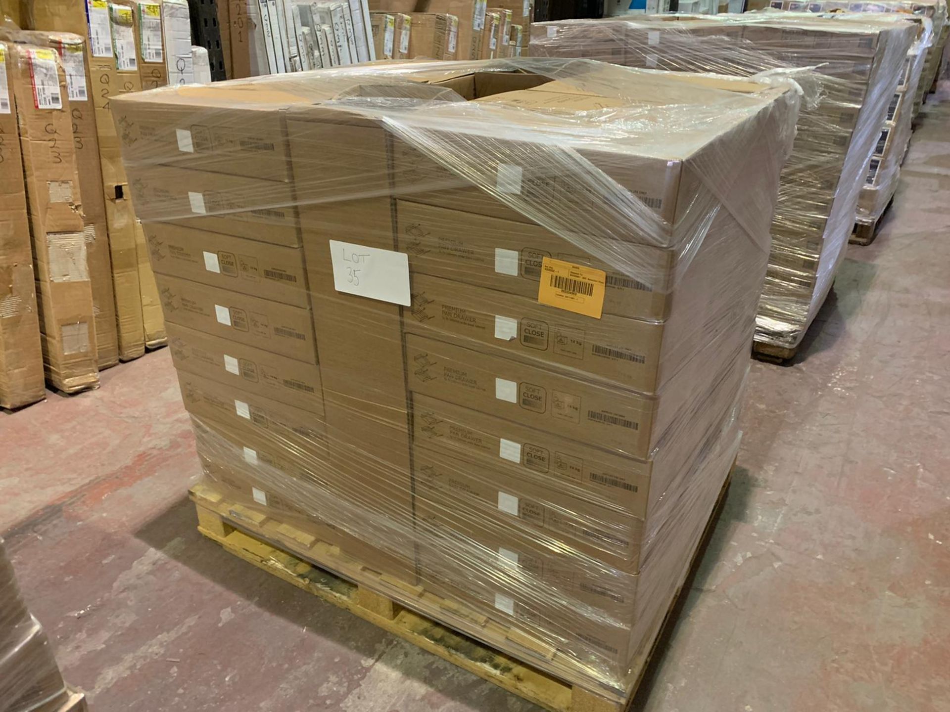 PALLET CONTAINING 32 X SOFT CLOSE PREMIUM PAN DRAWER TO FIT 500MM WIDE BASE CABINET SIZE W456 X D450 - Image 2 of 2