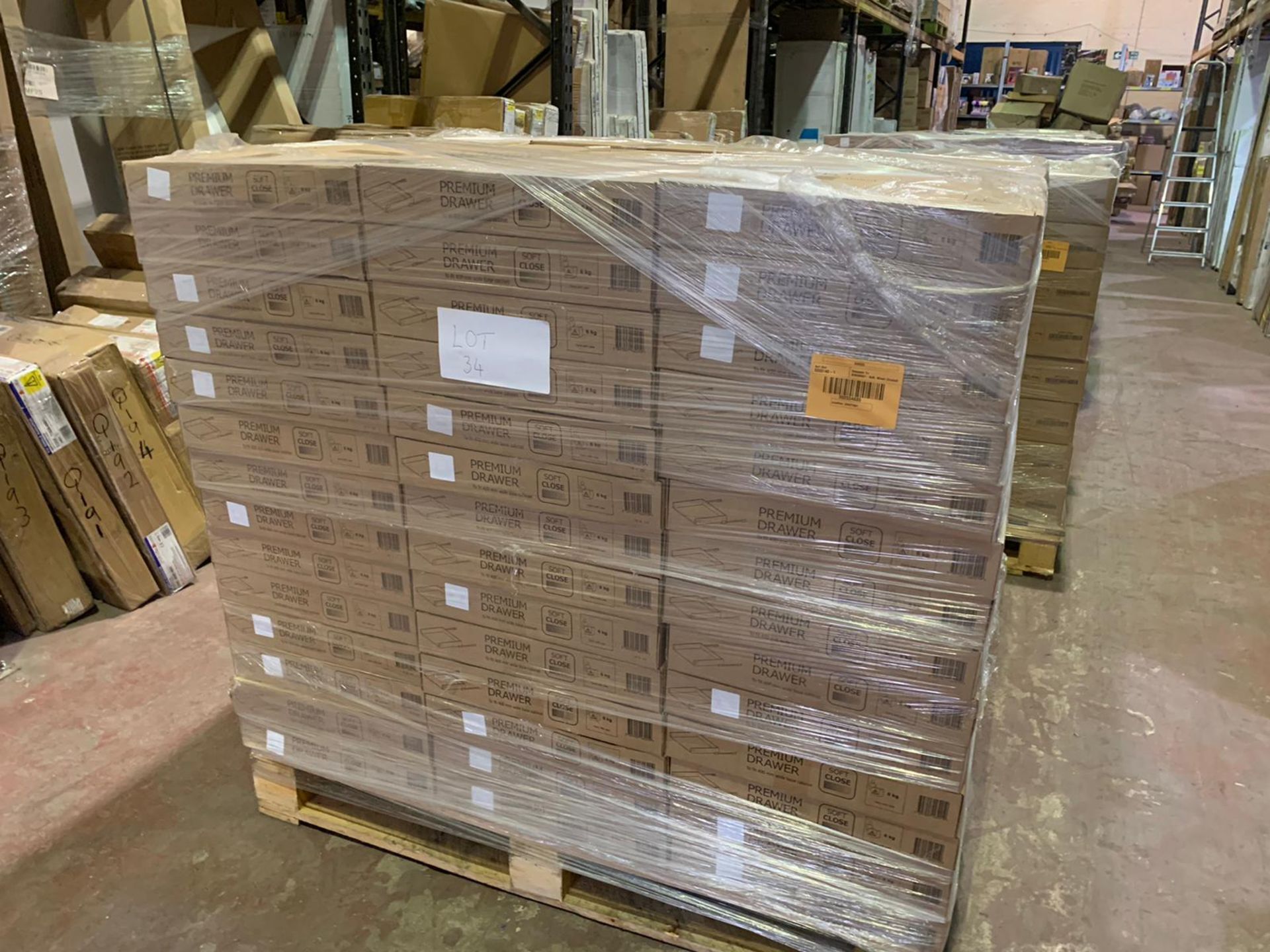 PALLET CONTAINING 84 X SOFT CLOSE PREMIUM PAN DRAWER TO FIT 500MM WIDE BASE CABINET SIZE W456 X D450 - Image 2 of 2