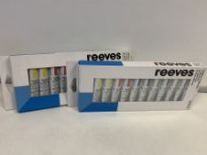 12 x BRAND NEW 12 PACK REEVES WATERCOLOUR PAINTS