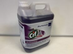 12 X BRAND NEW BOXED 5L CIF PROFESSIONAL 2 IN 1 KITCHEN CLEANER DISINFECTANT