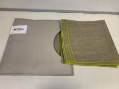 14 X BRAND NEW DATERRA PURE LINEN SET OF 4 NAPKINS NATURAL MOSS GREEN RRP £25