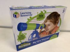 7 X BRAND NEW LEARNING RESOURCES PRIMARY SCIENCE BIG VIEW TELESCOPES