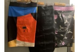 11 X BRAND NEW BILLABONG SHORTS IN VARIOUS STYLES AND SIZES TOTAL RRP £570