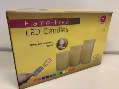 (NO VAT) 10 X BRAND NEW LED FLAME FREE REAL WAX REMOTE CONTROL CANDLES