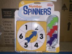 24 X BRAND NEW JUNIOR LEARNING NUMBER SPINNERS EDUCATIONAL GAMES IN 2 BOXES
