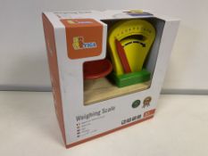 18 x BRAND NEW BOXED VIGA WOODEN TOY WEIGHING SCALES