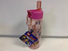 72 x BRAND NEW PACKAGED LEGO MOVIE WATER BOTTLE WITH STRAW