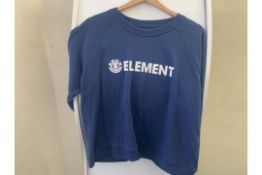 7 X BRAND NEW ELEMENT LOGIC CREW BLUEBERRY JUMPERS SIZES EXTRA SMALL TO MEDIUM RRP £280