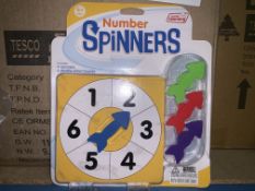 24 X BRAND NEW JUNIOR LEARNING NUMBER SPINNERS EDUCATIONAL GAMES IN 2 BOXES