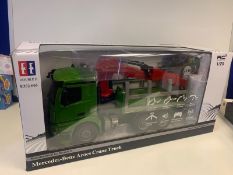 BRAND NEW BOXED MERCEDES-BENZ AROCS REMOTE CONTROL 1:20 CRANE TRUCK - GRAB OF THE GRAB JAW,