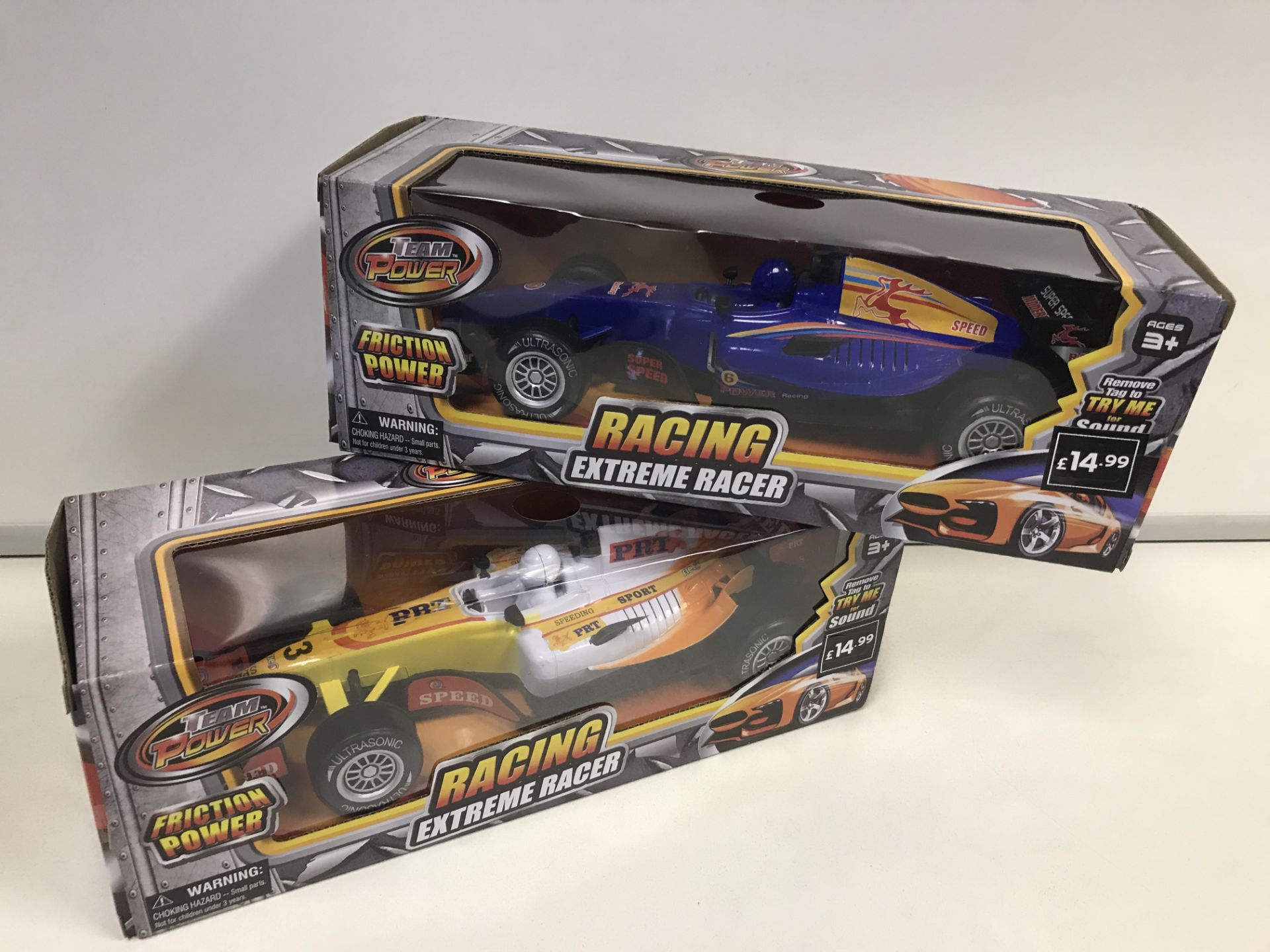 24 x BRAND NEW BOXED TEAM POWER EXTREME RACER - FRICTION POWER WITH SOUNDS. RRP £14.99 EACH