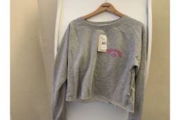 8 X BRAND NEW BILLABONG CROP CREW ASH HEATHER JUMPERS IN VARIOS SIZES RRP £344