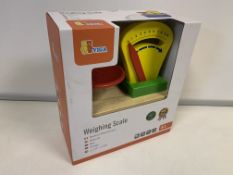 18 x BRAND NEW BOXED VIGA WOODEN TOY WEIGHING SCALES