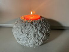 480 x WHITE FLORAL TEALIGHT HOLDERS. CUSTOMER RETURNS